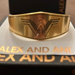 - Alex and Ani Gold Tone Retired Wonder Woman Cuff